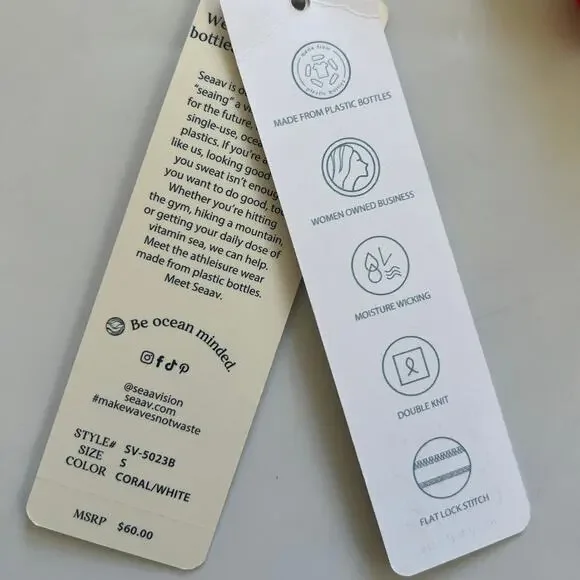 NWT Lot of 2 Seaav Pink Crossback Sports Bras Women Size Small Athletisure